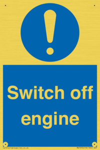 Switch off engine